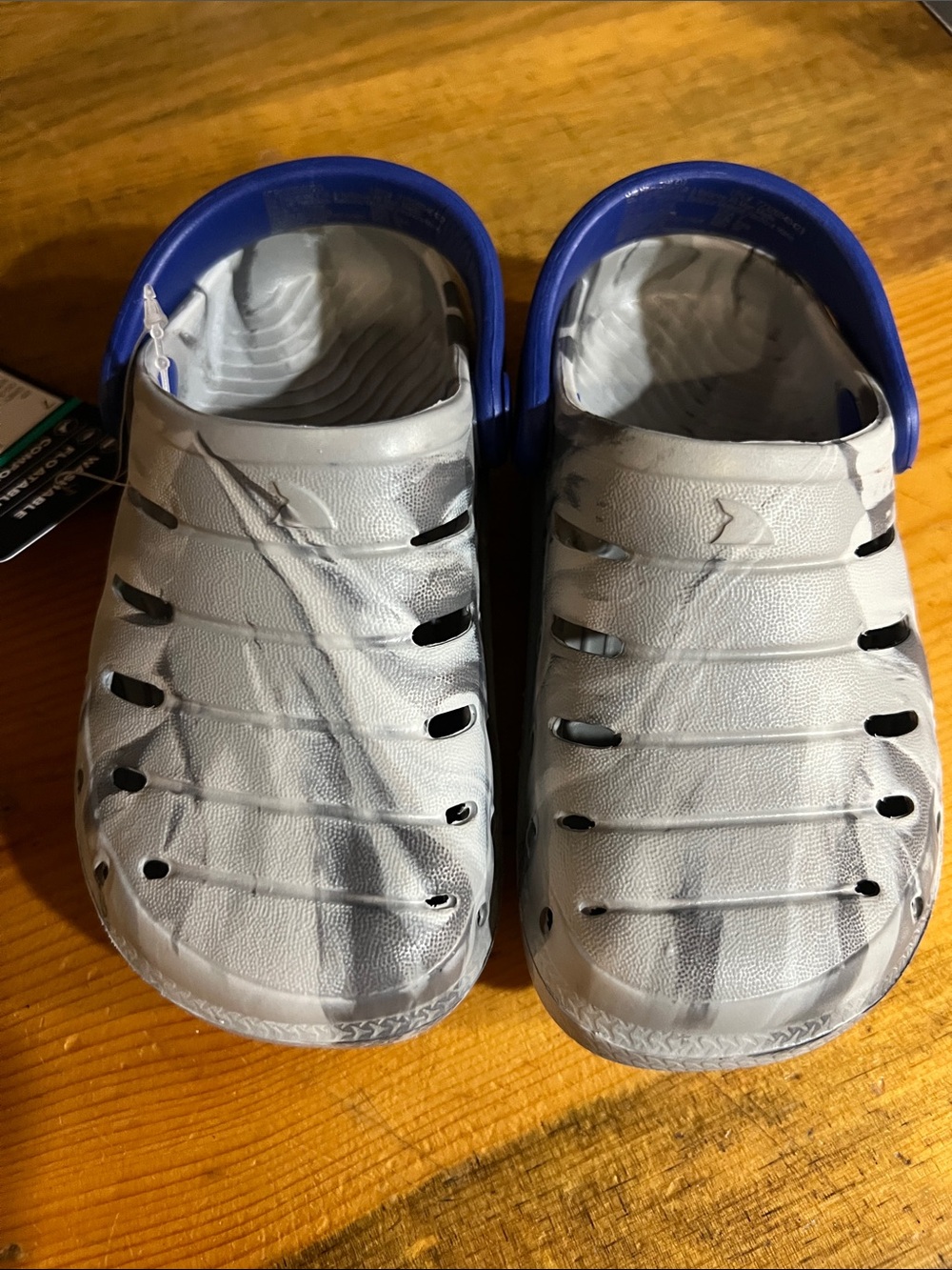 Rugged Shark Slip On Clog/Sandals— Washable, Floatable, Comfortable Sz 7